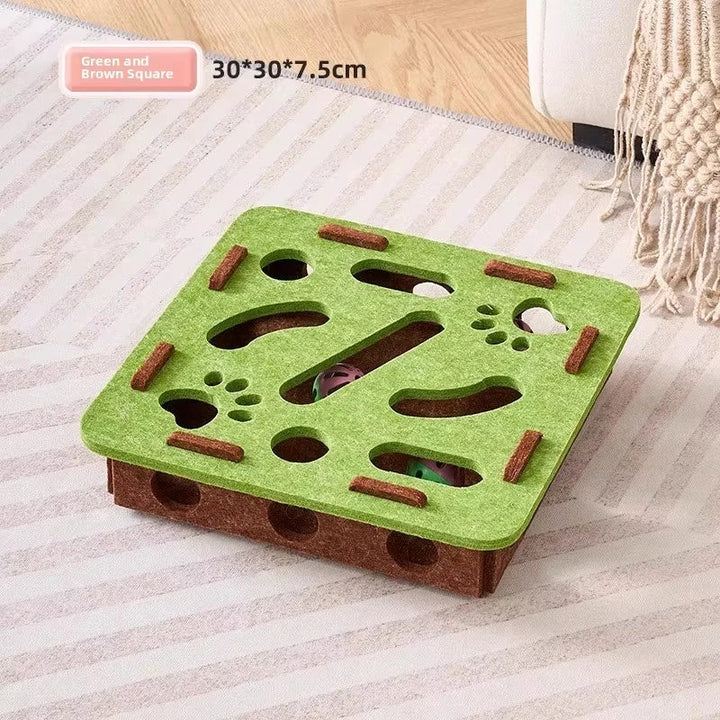Interactive Felt Cat Puzzle Toy Box