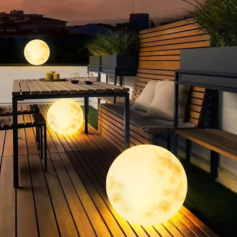 Moon-Shaped Garden Lamp for Enchanting Outdoor Lighting-Orizon Depot