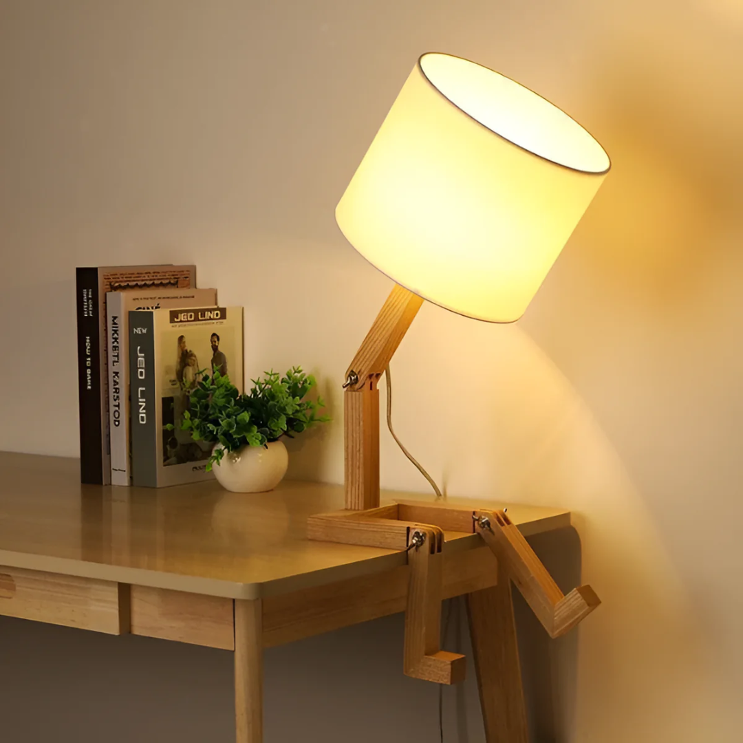 Flexible Wooden Design Table Lamp for Modern Home Decor