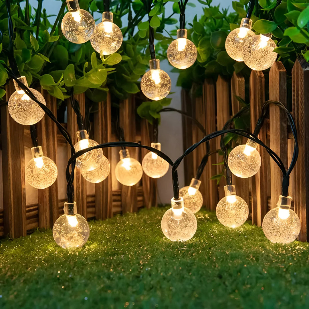 Solar Crackled Glass Garden Lights for Outdoor Decor-Orizon Depot