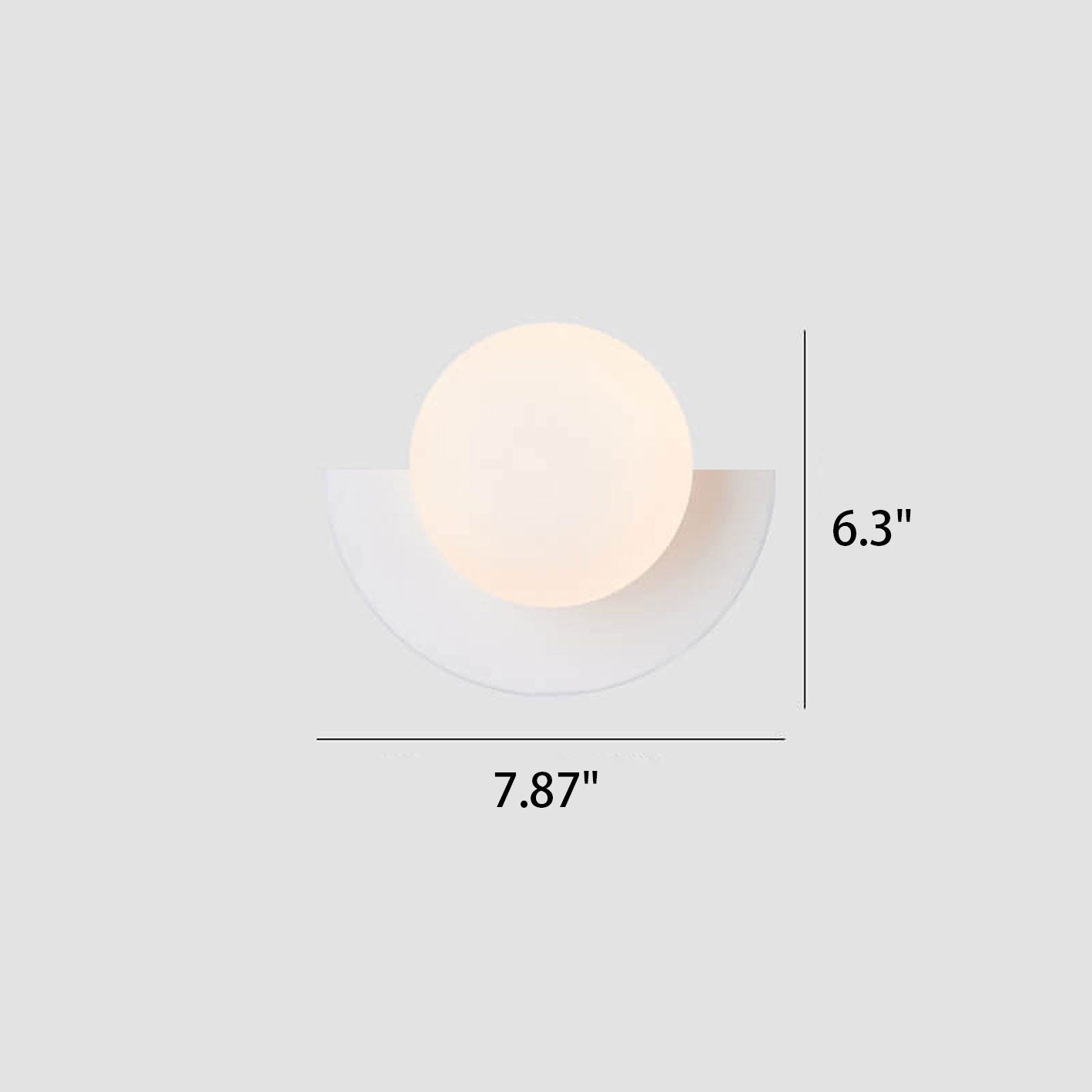 Modern Minimalist Colorful Glass Sphere Semicircle 1-Light Wall Sconce Lamp