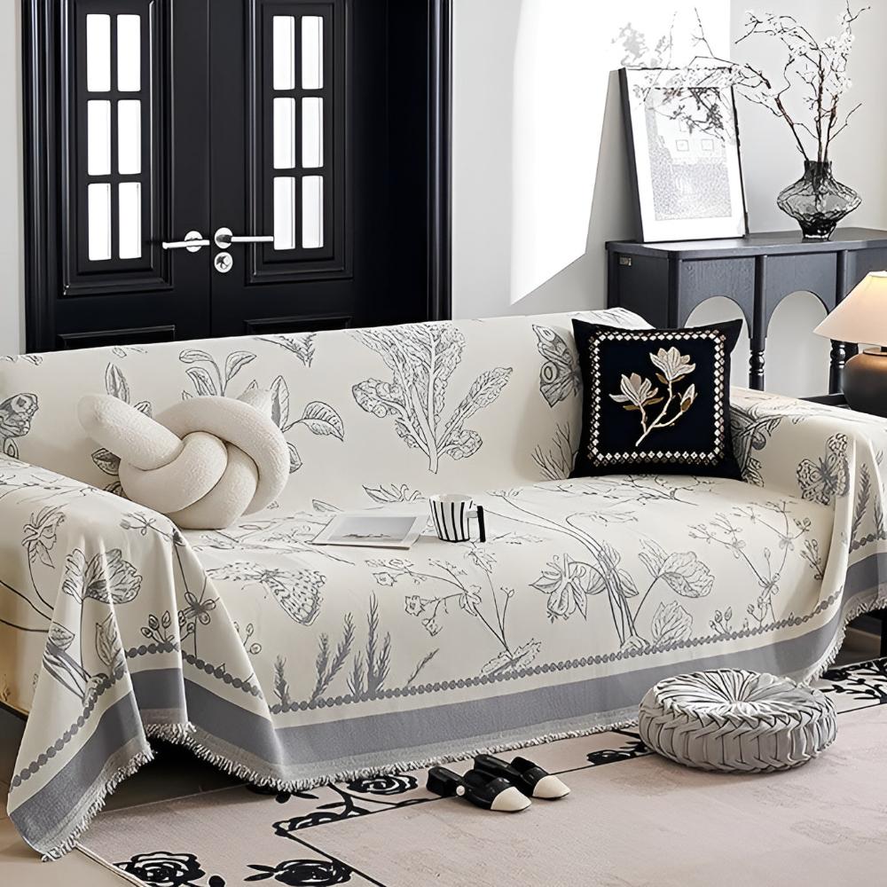 Botanical Elegance Stretch Sofa Cover for Stylish Home Decor-Orizon Depot