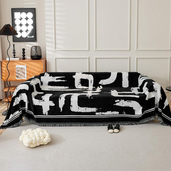 Brushstroke Art Sofa Cover - Stylish and Protective Furniture Decor-Orizon Depot