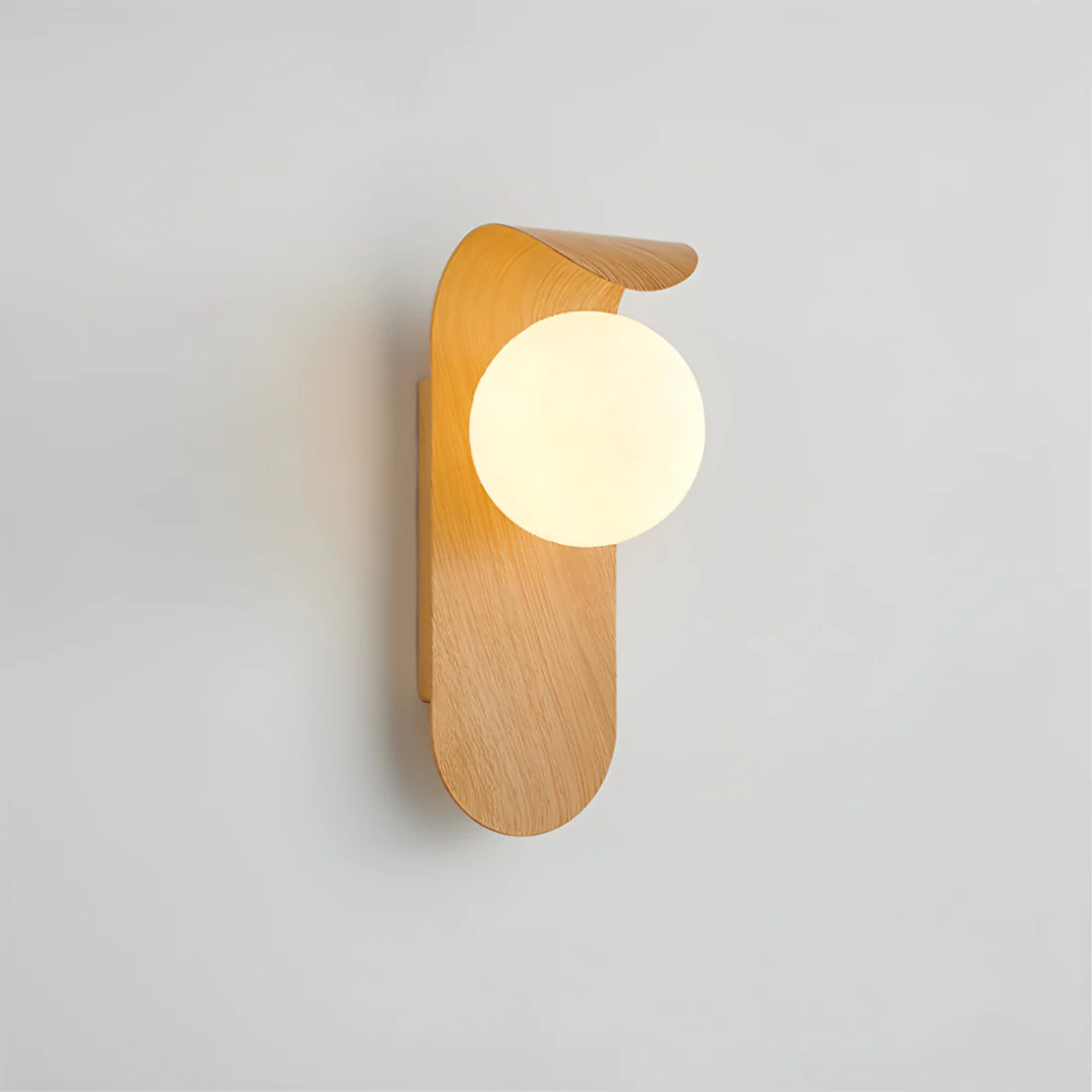 Scandinavian LED Wall Lamp | Minimalist Wooden Style