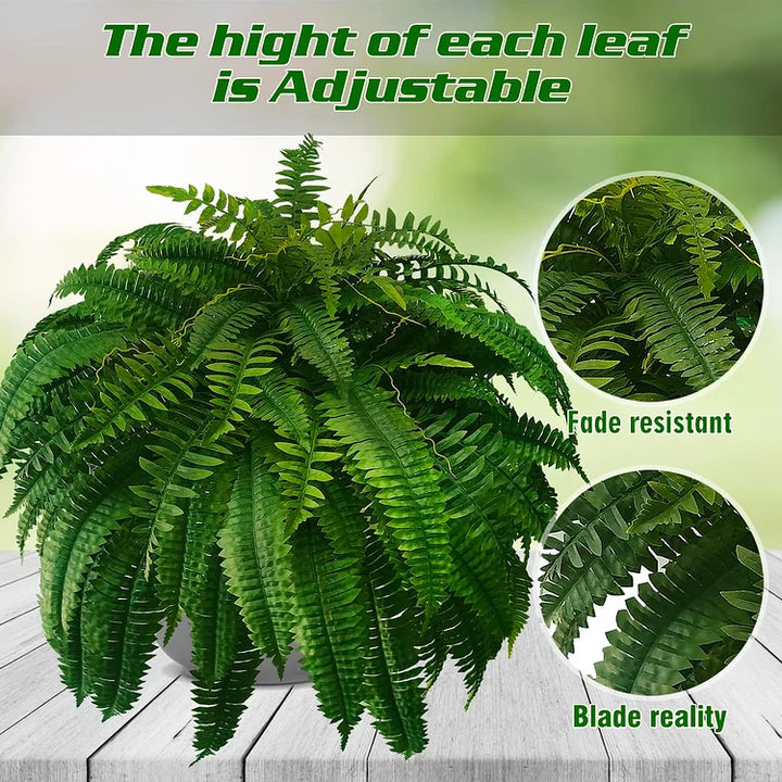 UV-Resistant Lifelike Artificial Boston Fern for Home Decor-Orizon Depot