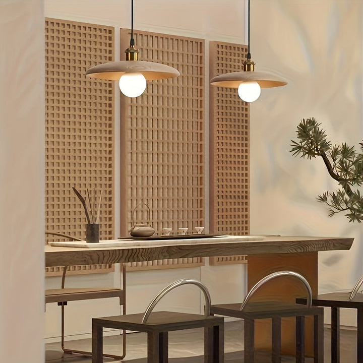 Scandinavian Solid Wood Pendant Light | Modern Ceiling Fixture