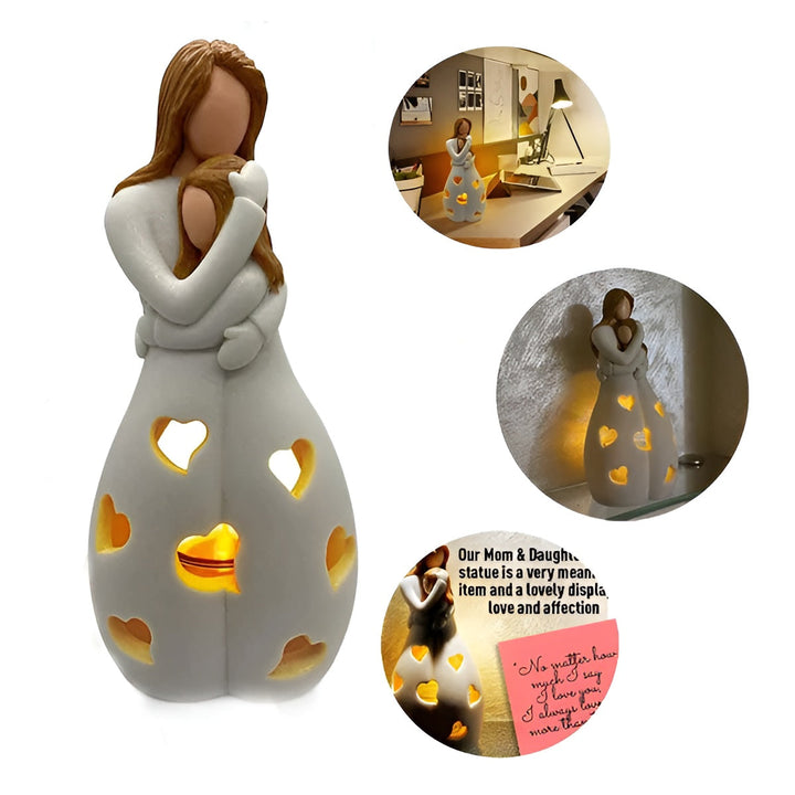 Mother-Daughter Figure Flickering Candle Holder - LoveGlow-Orizon Depot