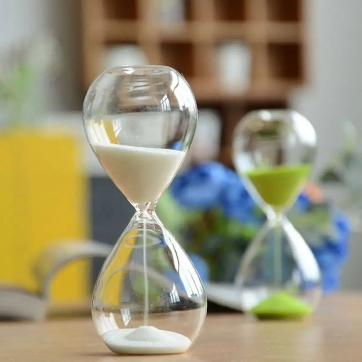 Transparent Hourglass Glass Decor - Creative Home Accent-Orizon Depot