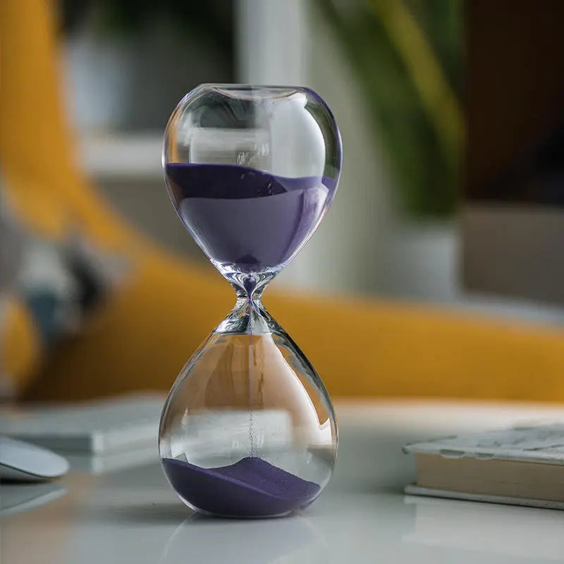 Transparent Hourglass Glass Decor - Creative Home Accent-Orizon Depot