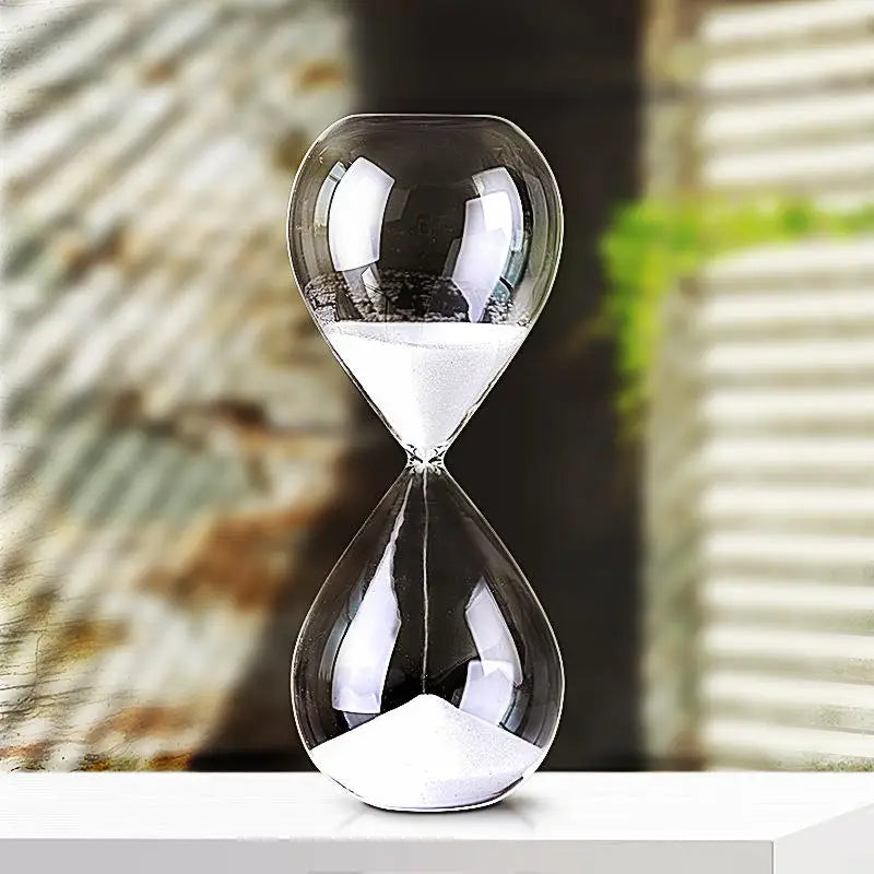 Transparent Hourglass Glass Decor - Creative Home Accent-Orizon Depot