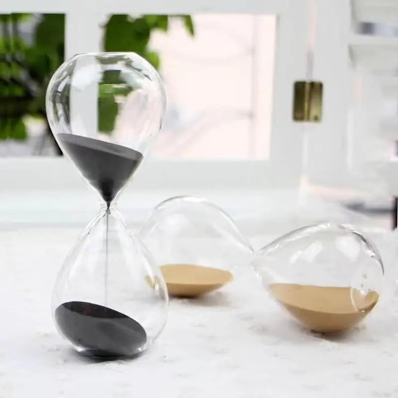 Transparent Hourglass Glass Decor - Creative Home Accent-Orizon Depot