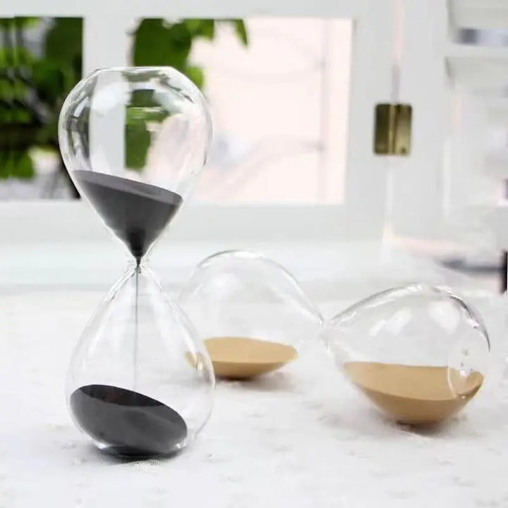 Transparent Hourglass Glass Decor - Creative Home Accent-Orizon Depot