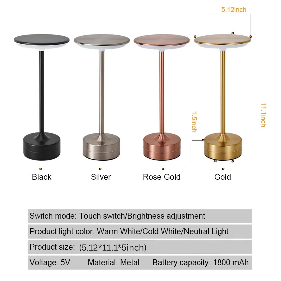USB Rechargeable LED Touch Sensor Table Lamp-Orizon Depot