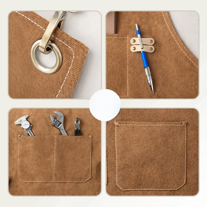 Craft Apron with Crossback Straps and Tool Pockets