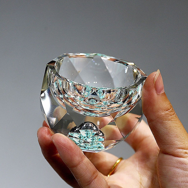 50ml Diamond-Cut Crystal Drinking Glasses for Vodka, Wine, Whiskey-Orizon Depot