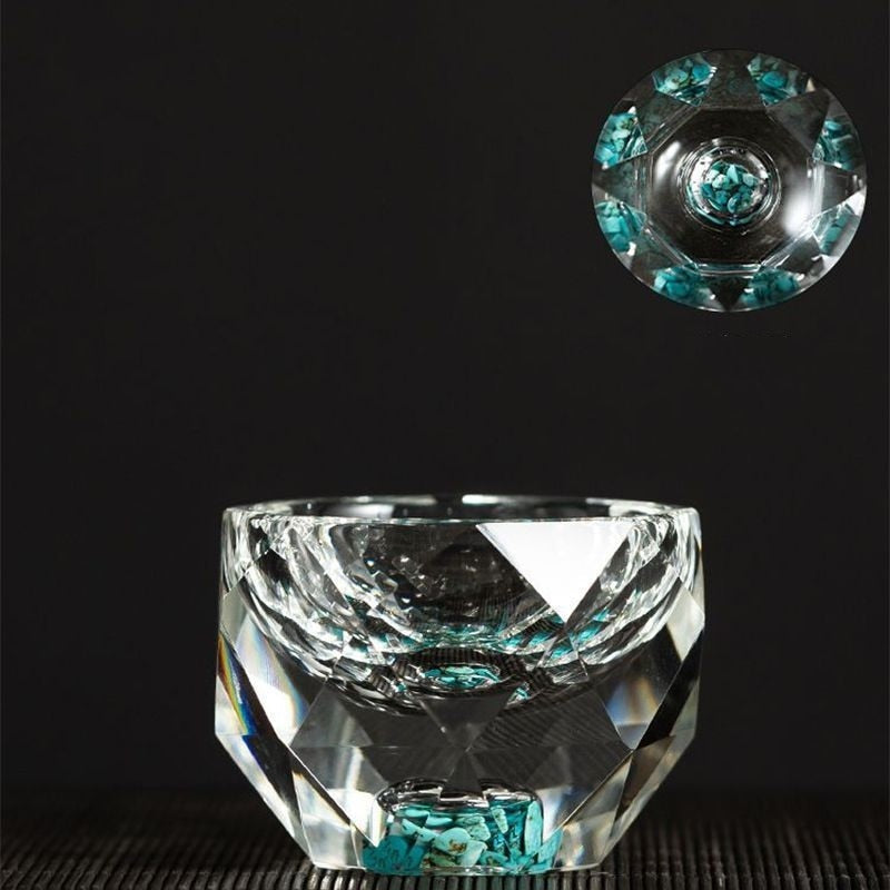 50ml Diamond-Cut Crystal Drinking Glasses for Vodka, Wine, Whiskey-Orizon Depot