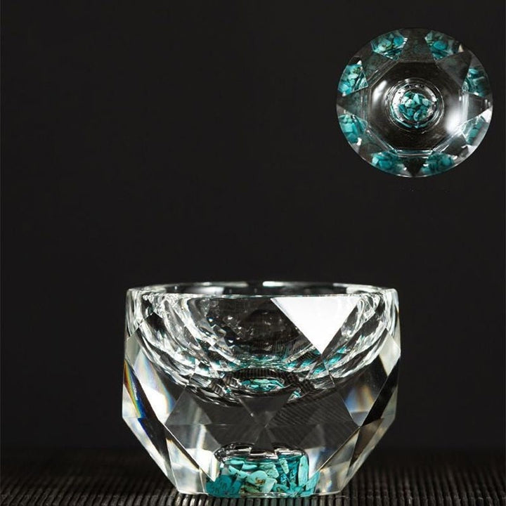 50ml Diamond-Cut Crystal Drinking Glasses for Vodka, Wine, Whiskey-Orizon Depot