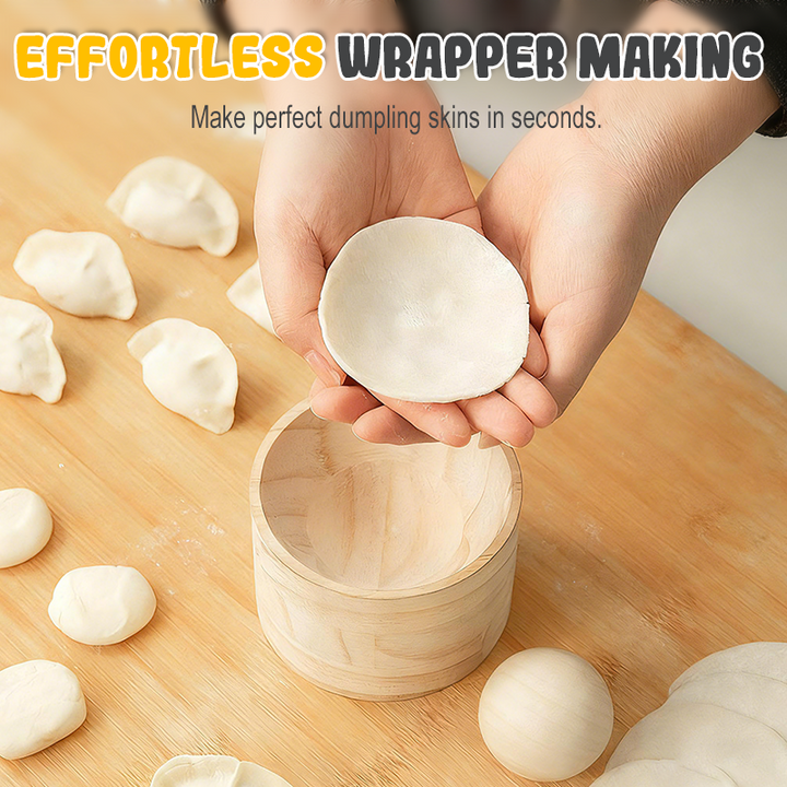Dumpling Maker | Wooden Dough Press | Non-Stick Surface Tool