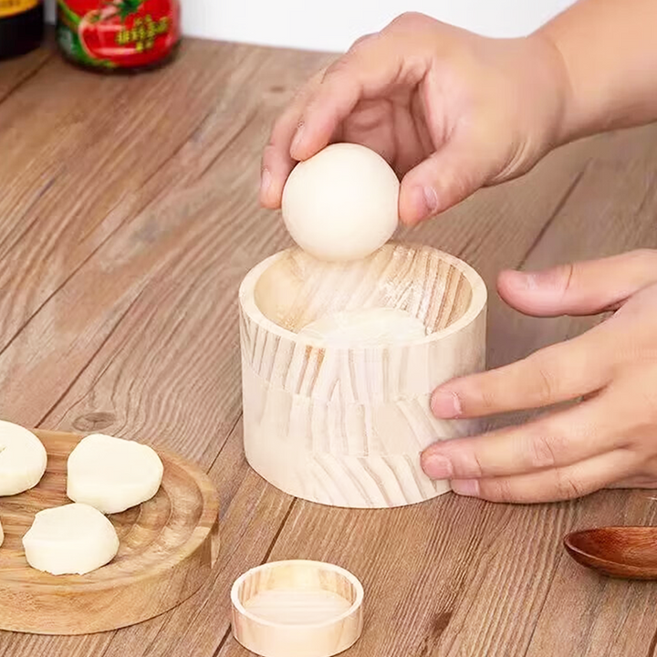 Dumpling Maker | Wooden Dough Press | Non-Stick Surface Tool