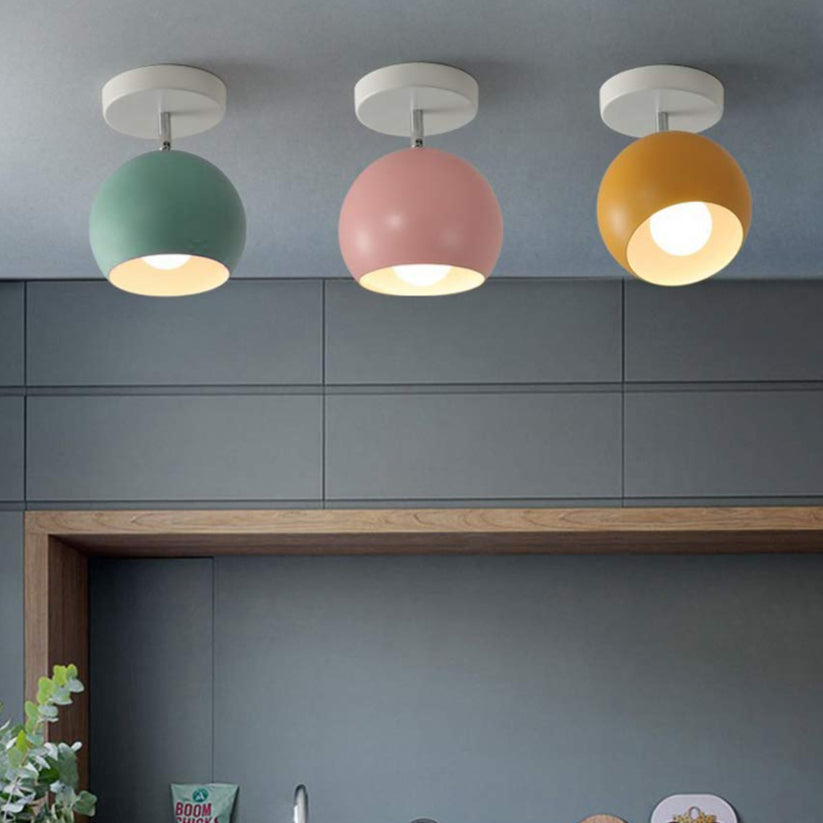 Modern Round Aluminium Ceiling Light | Nordic Macaron Design