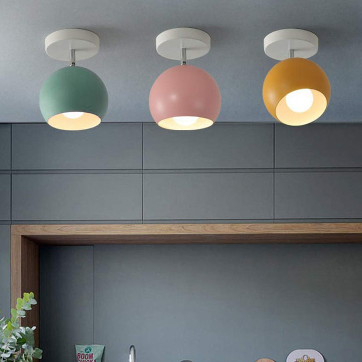 Modern Round Aluminium Ceiling Light | Nordic Macaron Design