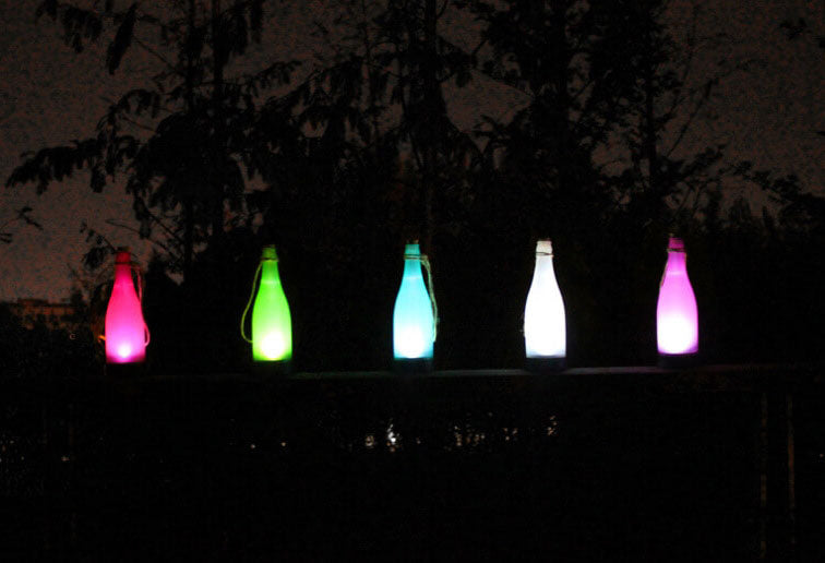 5 Piece Solar Wine Bottle Light Outdoor Decoration LED Hanging Lights-Orizon Depot