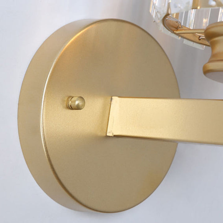 Modern Glass and Iron Wall Sconce Light Fixture