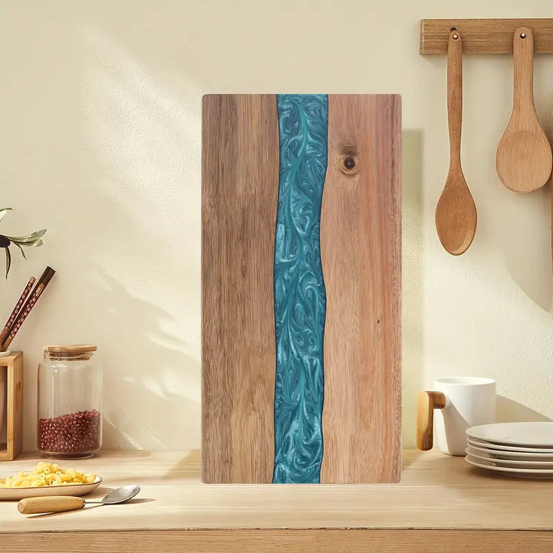 Acacia Wood Resin River Cutting Board | Charcuterie & Cheese Serving Platter-Orizon Depot