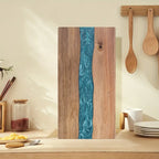 Acacia Wood Resin River Cutting Board | Charcuterie & Cheese Serving Platter-Orizon Depot