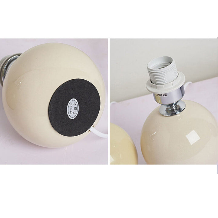 Nordic Minimalist Ceramic Table Lamp Pleated Shade 1-Light-Orizon Depot