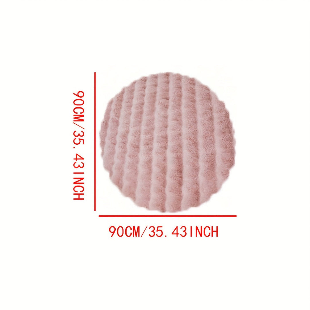Soft Fluffy Round Bubble Rug | Cozy Circle Carpet for Home Decor