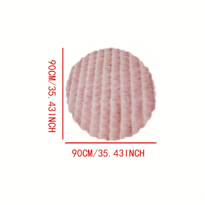 Soft Fluffy Round Bubble Rug | Cozy Circle Carpet for Home Decor