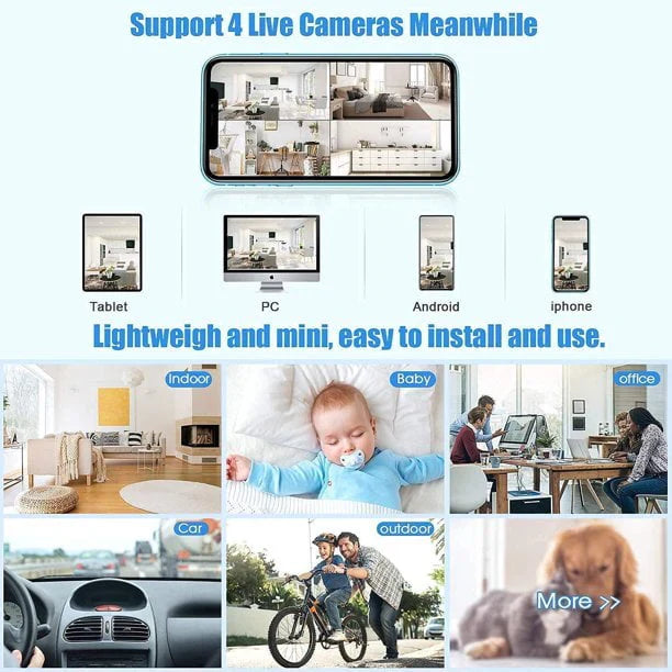 Compact Wireless Magnetic Camera with Audio & Live Video Feed