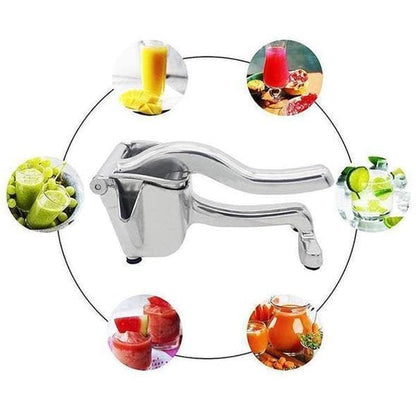 Stainless Steel Manual Citrus Juicer with Non-Slip Lever Grip