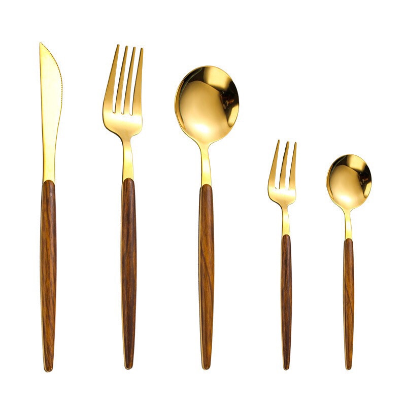 Wooden Handle Cutlery Set for Elegant Dining Experience-Orizon Depot