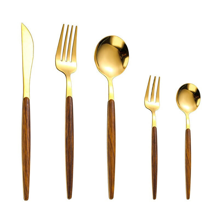 Wooden Handle Cutlery Set for Elegant Dining Experience-Orizon Depot