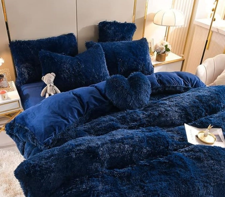 Luxury Plush Duvet Cover with Zipper Closure and Corner Straps-Orizon Depot