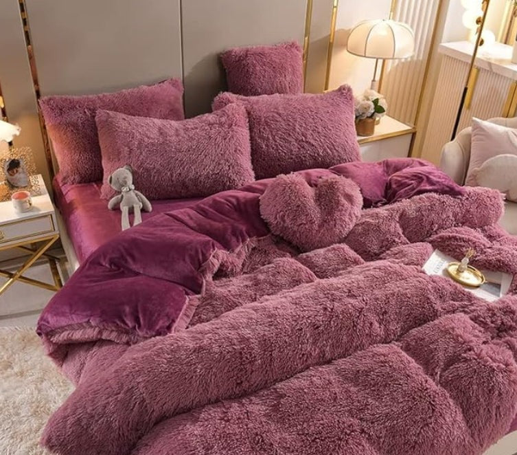 Luxury Plush Duvet Cover with Zipper Closure and Corner Straps-Orizon Depot