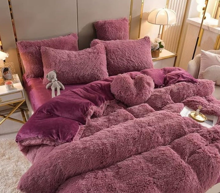Luxury Plush Duvet Cover with Zipper Closure and Corner Straps-Orizon Depot