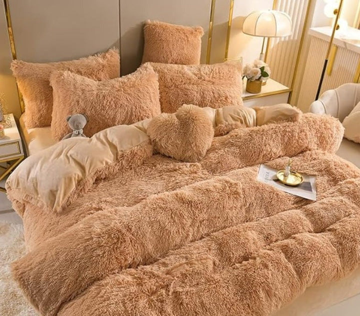 Luxury Plush Duvet Cover with Zipper Closure and Corner Straps-Orizon Depot