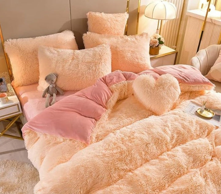 Luxury Plush Duvet Cover with Zipper Closure and Corner Straps-Orizon Depot
