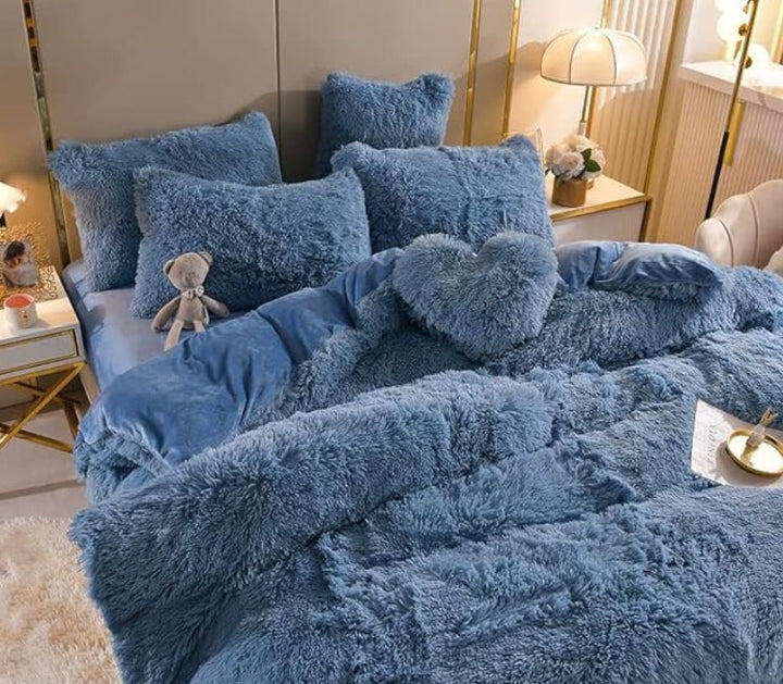 Luxury Plush Duvet Cover with Zipper Closure and Corner Straps-Orizon Depot