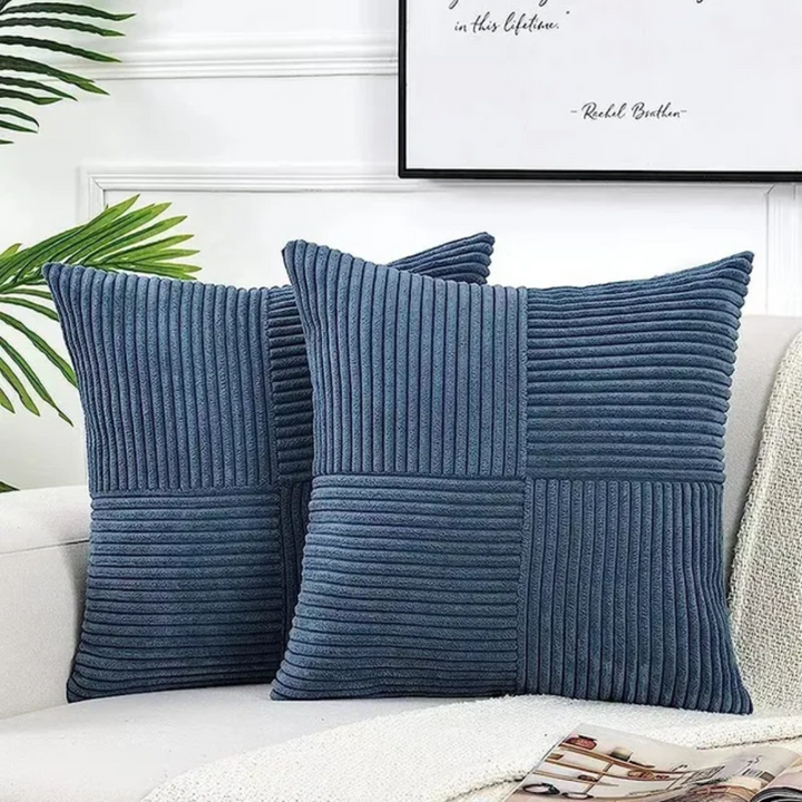 Striped Corduroy Cushion Covers | Elegant Throw Pillow Cases