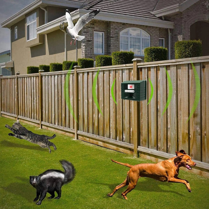 Ultrasonic Bird Repeller for Woodpeckers - Outdoor Pest Control Device