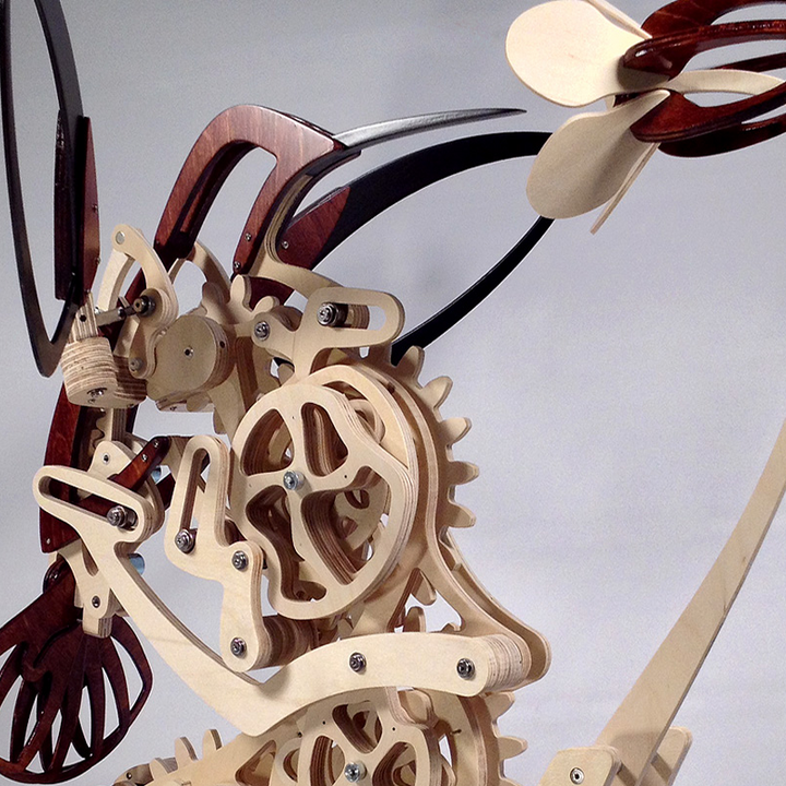 Wooden Kinetic Hummingbird Sculpture - Unique Home Decor Piece-Orizon Depot
