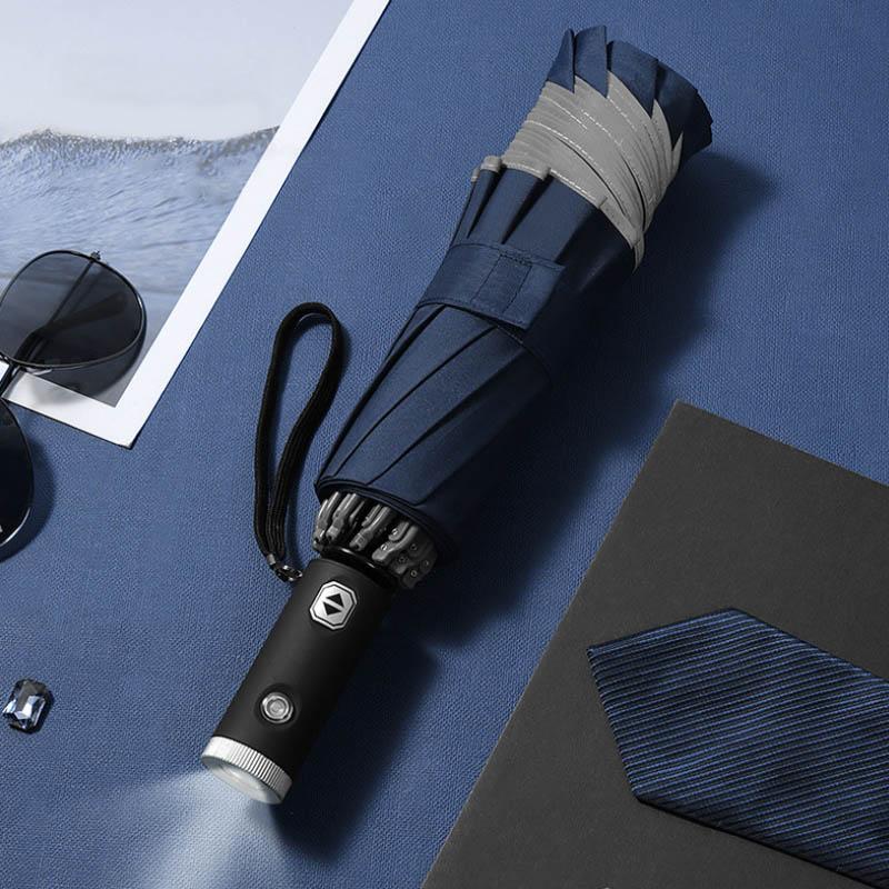 Automatic Foldable Umbrella with Reflective Edge-Orizon Depot