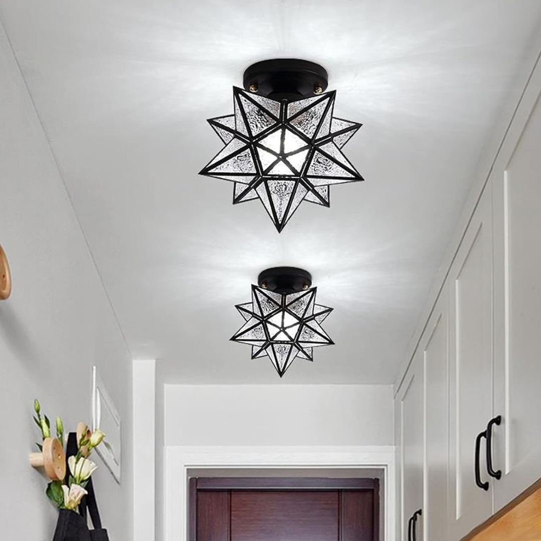 Elegant Geometric LED Ceiling Lamp | Stylish Star Light Fixture