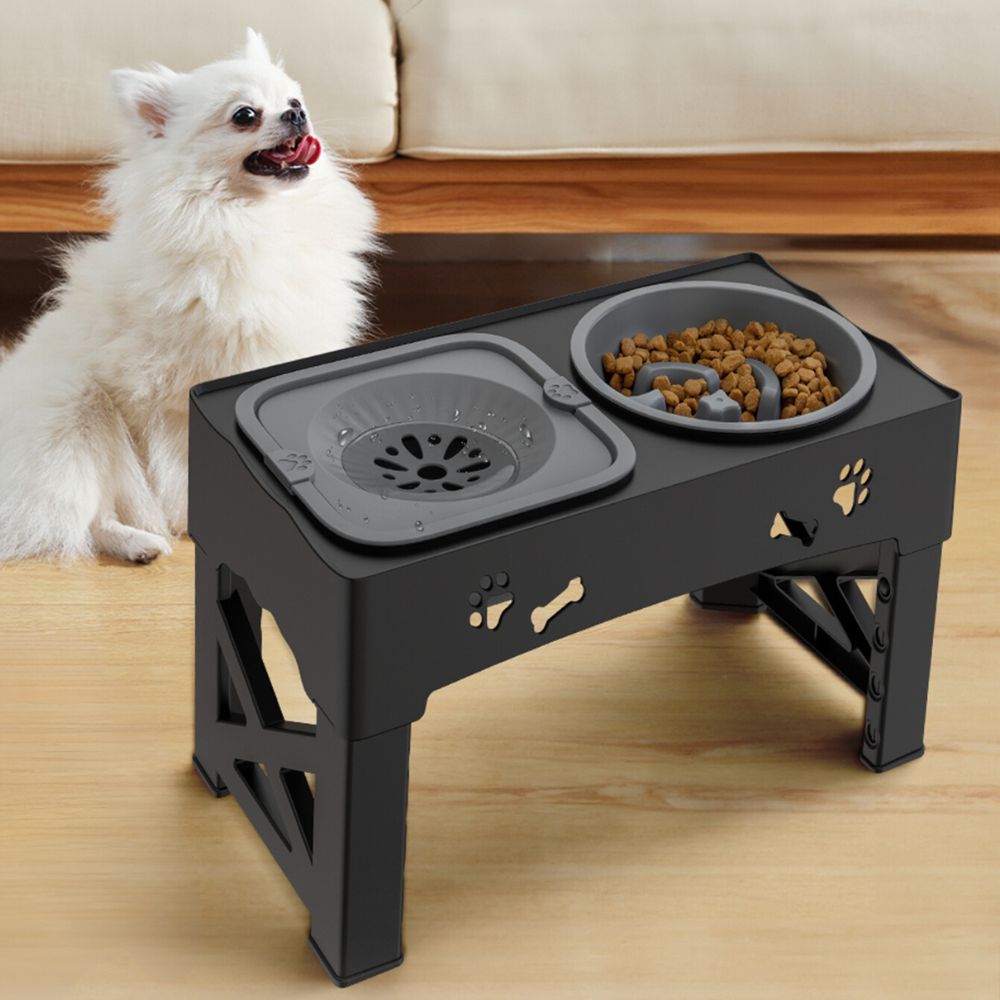 Adjustable Elevated Slow Feeder for Dogs