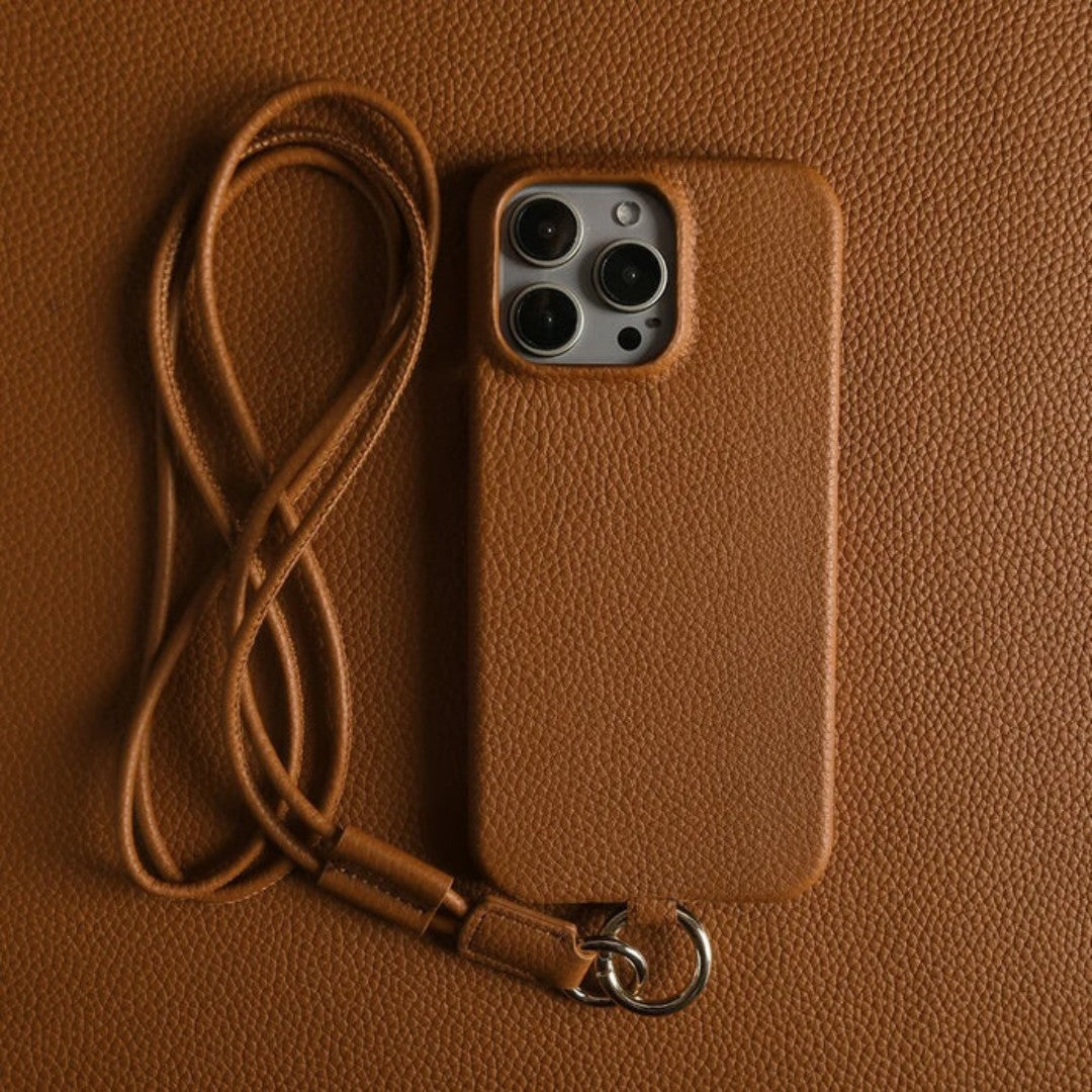 Leather Phone Case with Crossbody Strap-Orizon Depot