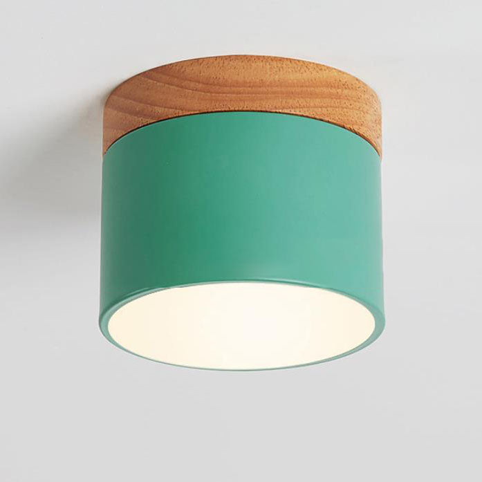 Scandinavian Minimalist Solid Color Log LED Flush Mount Ceiling Lamp-Orizon Depot